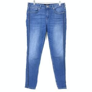 Scotch & Soda Women's Size 31 Mid Rise Team Easy Skinny Jeans Light Wash Blue